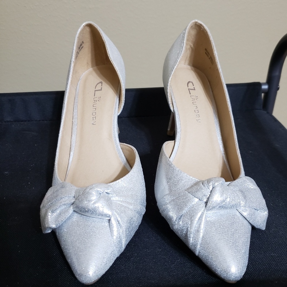 Women's sparkle silver heels